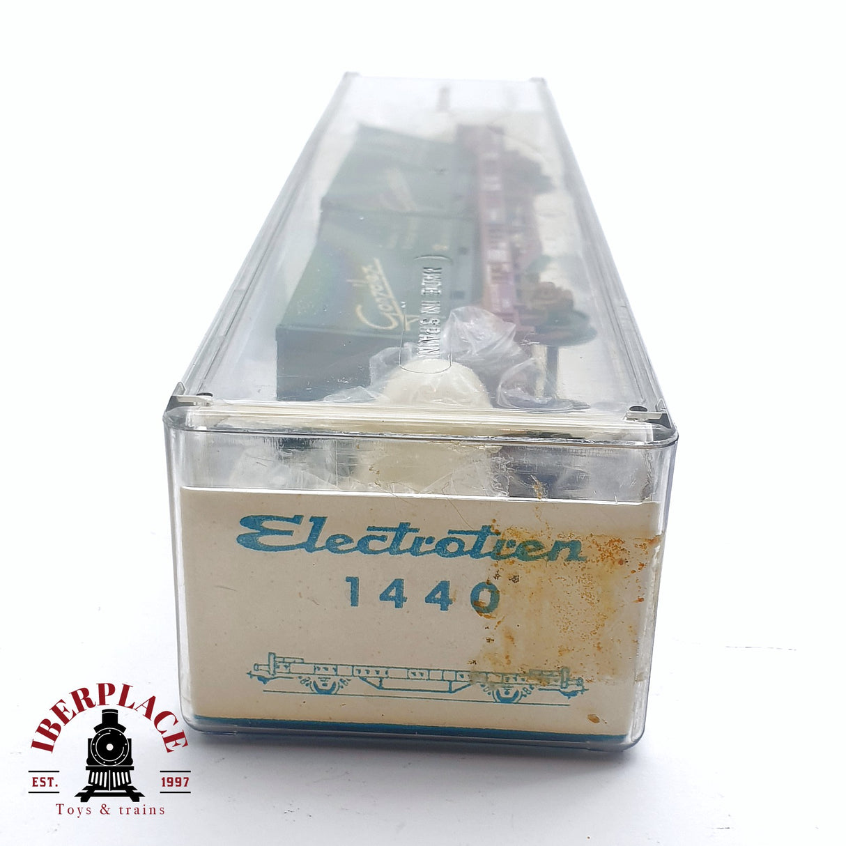 ♻️ 2da mano -  DC Electrotren 1440 plataforma con contenedores Gonzales Transfesa RENFE H0 escala 1:87