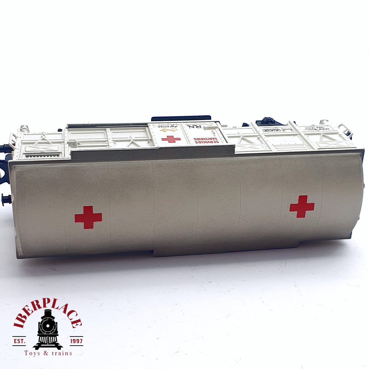 ♻️ 2da mano -  DC Electrotren 1311 vagón Cruz Roja servicios sanitarios RENFE H0 escala 1:87