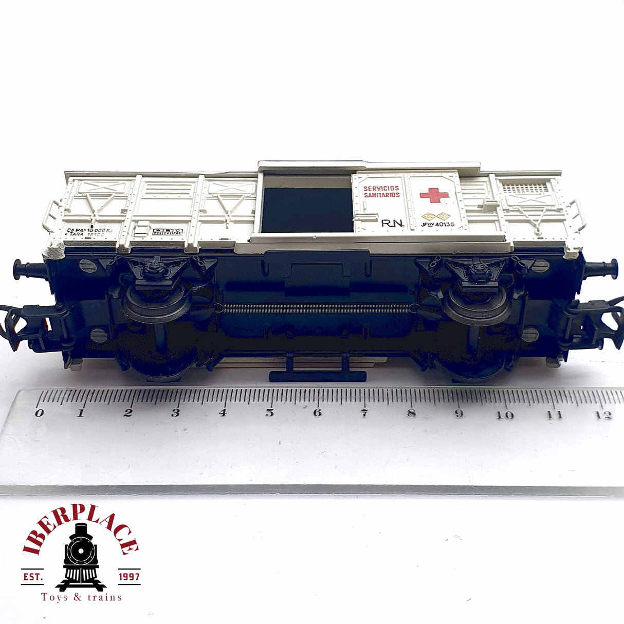 ♻️ 2da mano -  DC Electrotren 1311 vagón Cruz Roja servicios sanitarios RENFE H0 escala 1:87