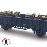 ♻️ 2da mano -  DC Electrotren 1351 vagón de bordes altos con coches de carga RENFE H0 escala 1:87