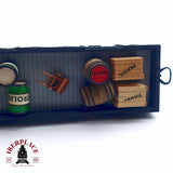 ♻️ 2da mano -  DC Electrotren vagón de bordes altos con carga bidones de petróleo RENFE H0 escala 1:87