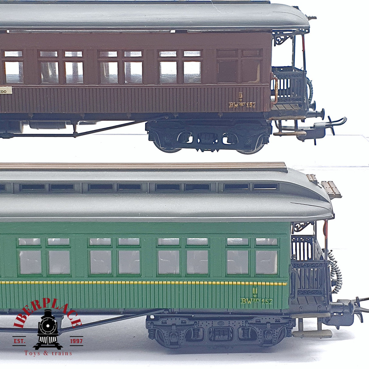 ♻️ 2da mano -  DC Electrotren 3x vagones pasajeros M.Z.A Toledo Madrid RENFE H0 escala 1:87