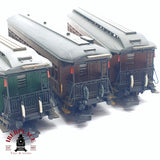 ♻️ 2da mano -  DC Electrotren 3x vagones pasajeros M.Z.A Toledo Madrid RENFE H0 escala 1:87