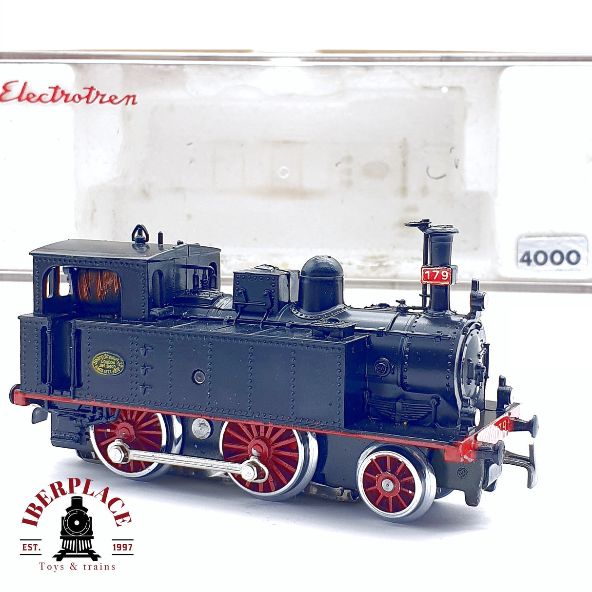 ♻️ 2da mano - AC Electrotren 4000 Locomotora de vapor 179 negra H0 escala 1:87