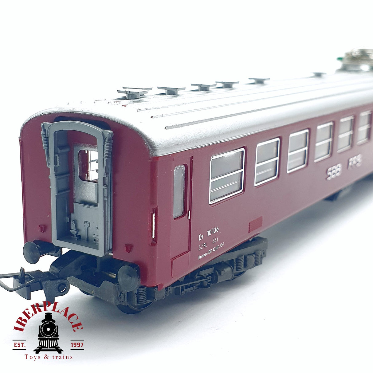 ♻️ 2da mano -  DC Fleischmann 5131 vagón pasajeros restaurante SBB CFF 10136 H0 escala 1:87