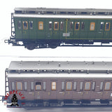 ♻️ 2da mano -  DC Fleischmann 3x vagones pasajeros y equipaje K.P.E.V H0 escala 1:87