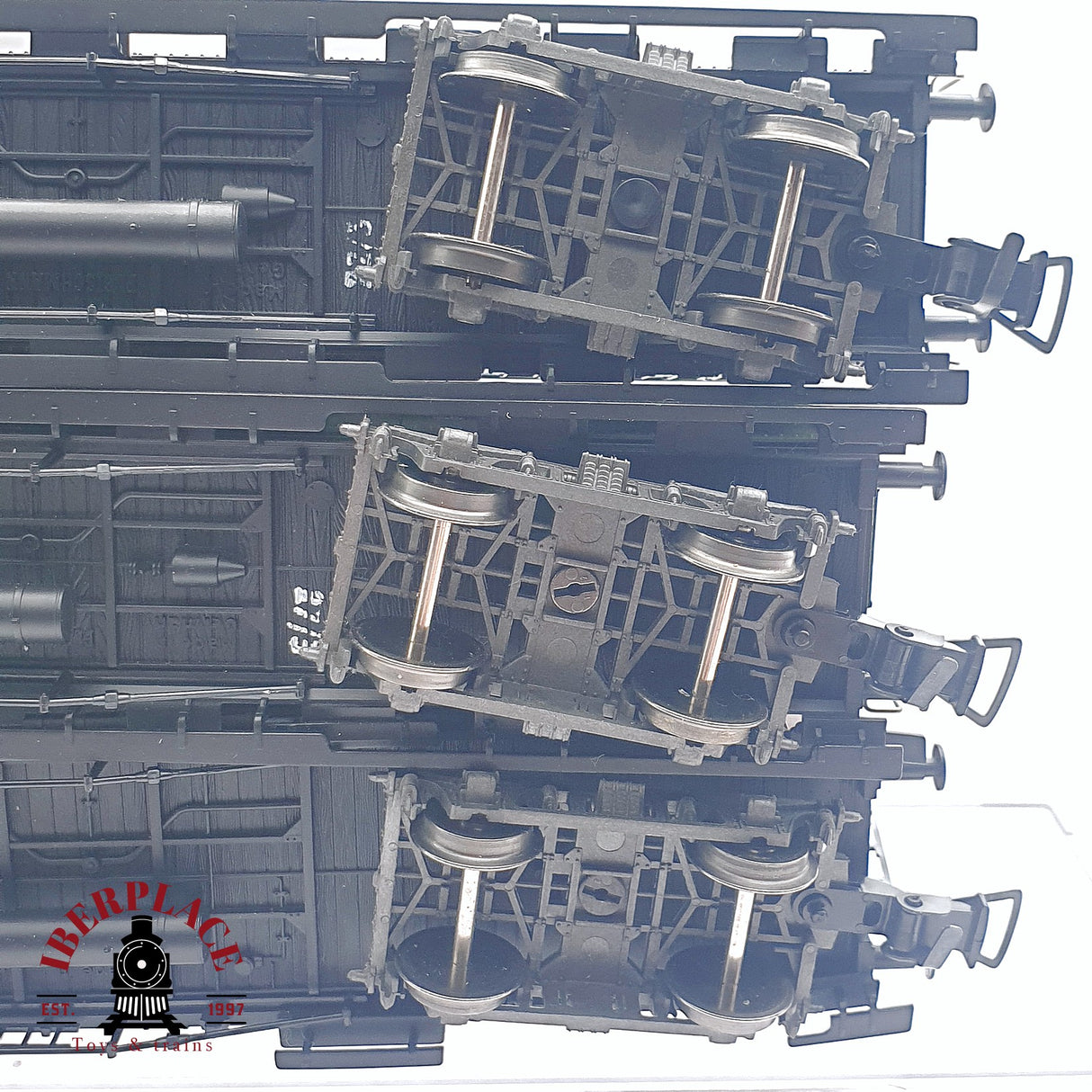 ♻️ 2da mano -  DC Fleischmann 3x vagones pasajeros y equipaje K.P.E.V H0 escala 1:87