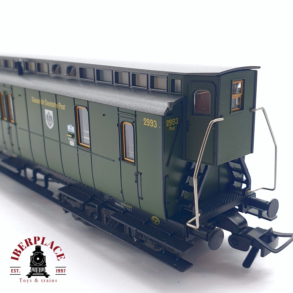 ♻️ 2da mano -  DC Fleischmann 5803 vagón correos Kaiserlich Deutsche Post 2993 H0 escala 1:87