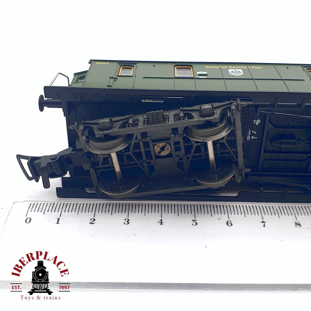 ♻️ 2da mano -  DC Fleischmann 5803 vagón correos Kaiserlich Deutsche Post 2993 H0 escala 1:87