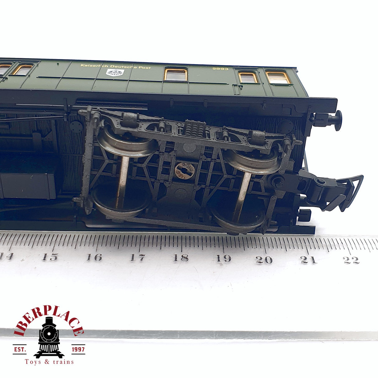 ♻️ 2da mano -  DC Fleischmann 5803 vagón correos Kaiserlich Deutsche Post 2993 H0 escala 1:87