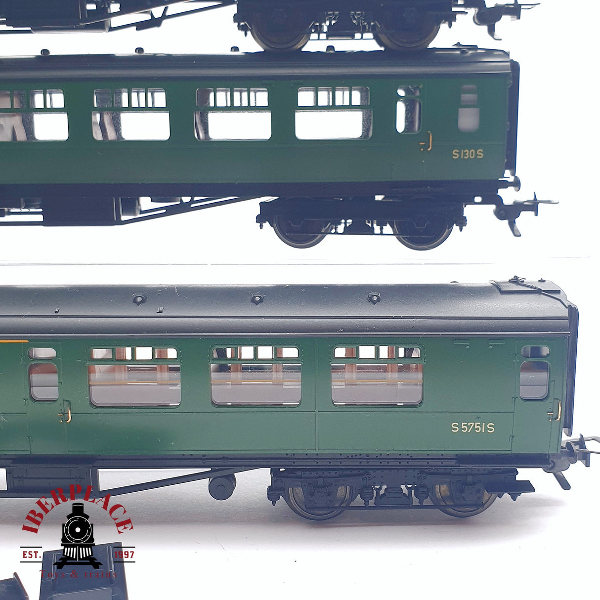 ♻️ 2da mano -  DC Fleischmann 3x vagones pasajeros Ferrocarriles Británicos H0 escala 1:87