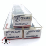 ♻️ 2da mano -  DC Fleischmann 3x vagones pasajeros Ferrocarriles Británicos H0 escala 1:87
