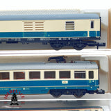 ♻️ 2da mano - 4x Fleischmann 7432 8190 8100 8199 vagones pasajeros y equipaje DB N escala 1:160