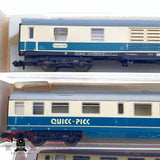 ♻️ 2da mano - 4x Fleischmann 7432 8190 8100 8199 vagones pasajeros y equipaje DB N escala 1:160