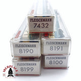 ♻️ 2da mano - 4x Fleischmann 7432 8190 8100 8199 vagones pasajeros y equipaje DB N escala 1:160