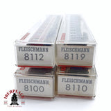 ♻️ 2da mano - 4x Fleischmann vagones pasajeros, equipajes, restaurante DB N escala 1:160