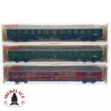 ♻️ 2da mano - 3x Fleischmann vagones pasajeros, restaurante DB 2da clase N escala 1:160