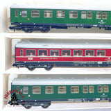 ♻️ 2da mano - 3x Fleischmann vagones pasajeros, restaurante DB 2da clase N escala 1:160