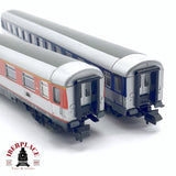 ♻️ 2da mano - 2x Fleischmann vagones pasajeros, restaurante DB 1-2 clase N escala 1:160