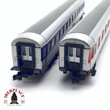 ♻️ 2da mano - 2x Fleischmann vagones pasajeros, restaurante DB 1-2 clase N escala 1:160