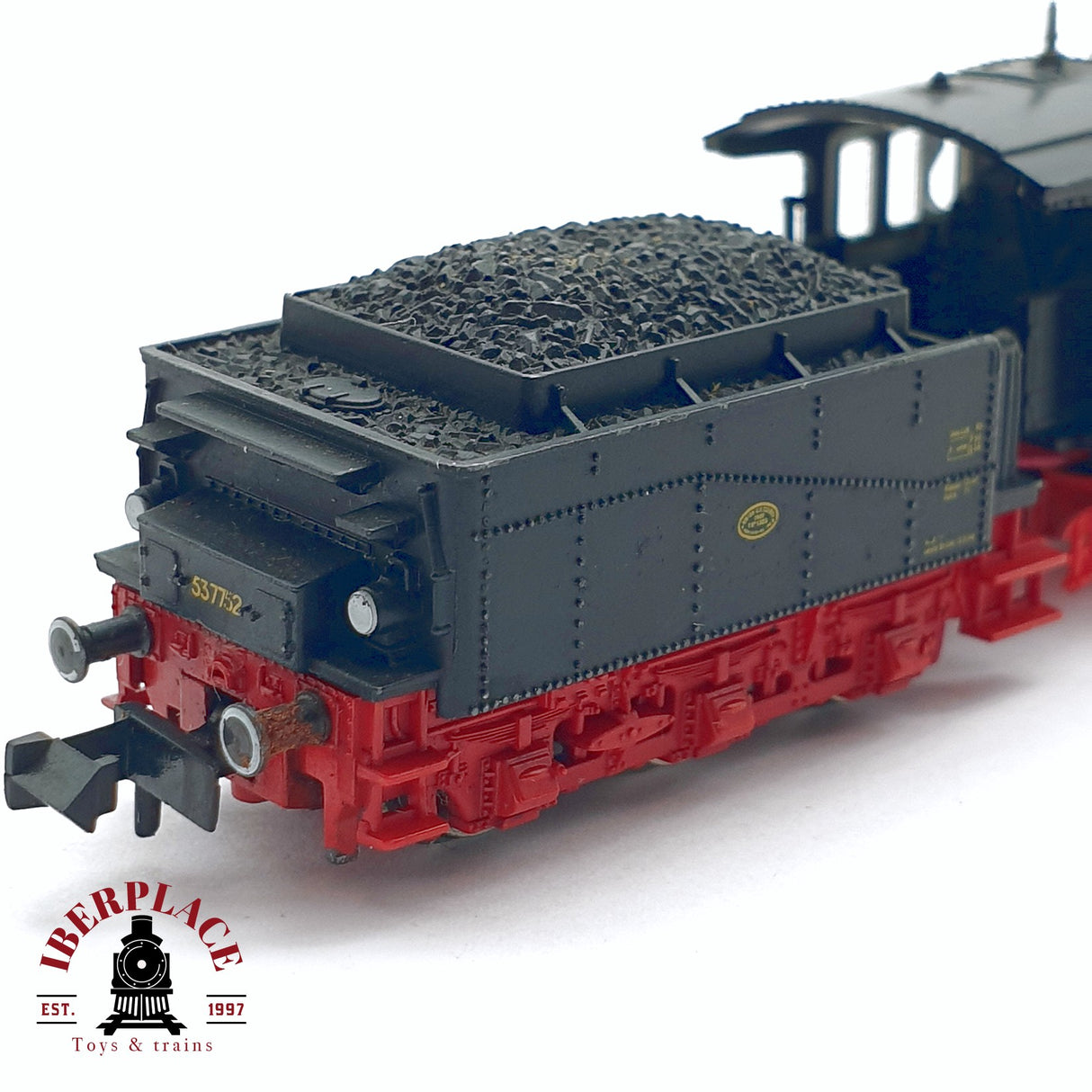 ♻️ 2da mano - Fleischmann Locomotora de vapor 537752 Negra para restaurar N escala 1:160
