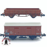 ♻️ 2da mano - Fleischmann Minitrix 2x vagones mercancias DB N escala 1:160