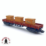 ♻️ 2da mano - IBERTREN vagón mercancias de borde bajo con carga RENFE N escala 1:160