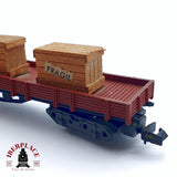 ♻️ 2da mano - IBERTREN vagón mercancias de borde bajo con carga RENFE N escala 1:160