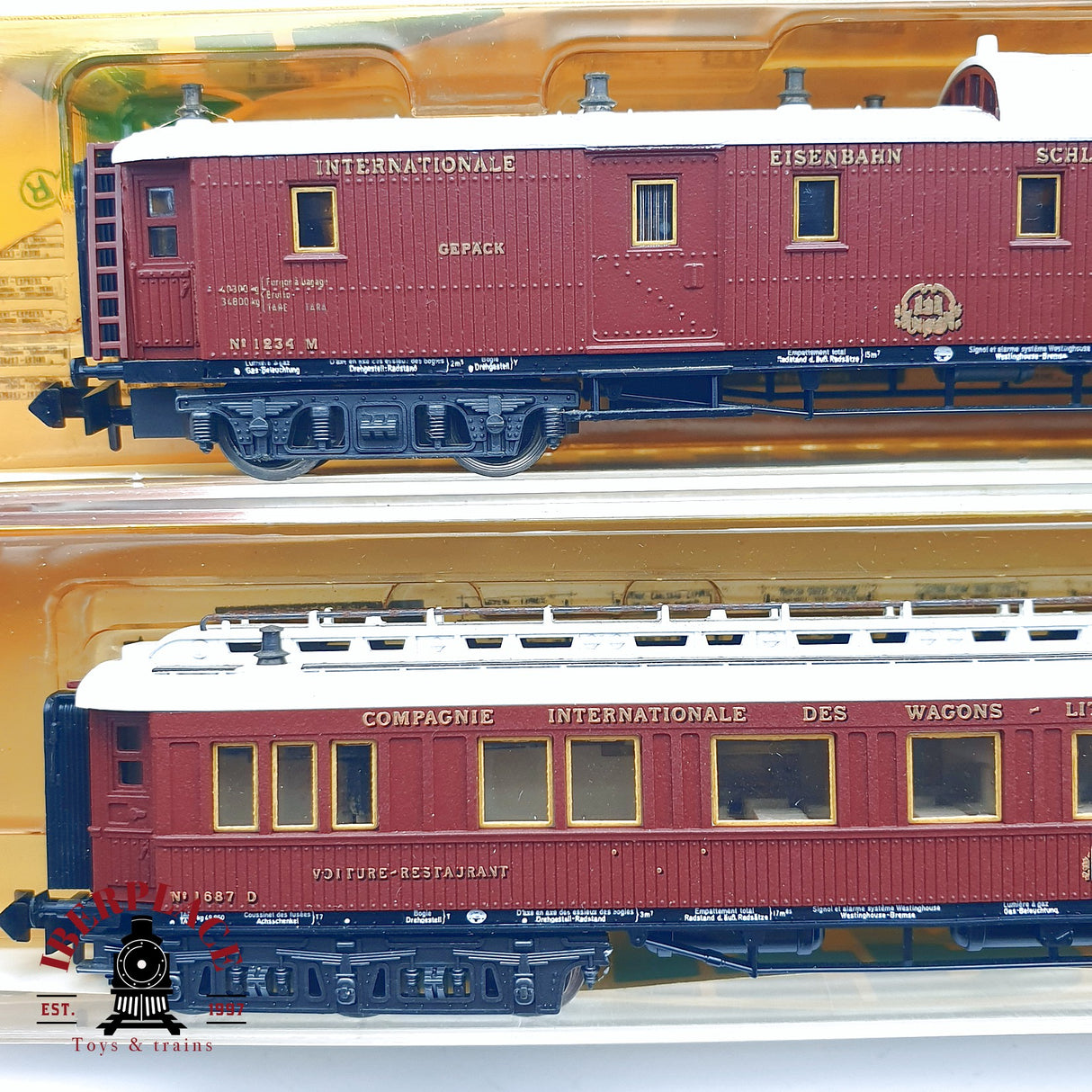 ♻️ 2da mano - Minitrix 4x 3178/79/81/82 vagones pasajero wagons lits grands express europeens N escala 1:160