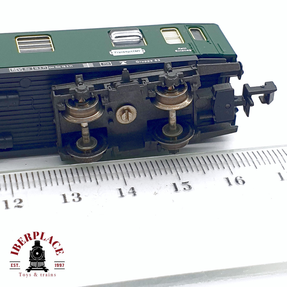 ♻️ 2da mano - Fleischmann vagón equipajes DB 51 80 95-70 010-1 verde N escala 1:160