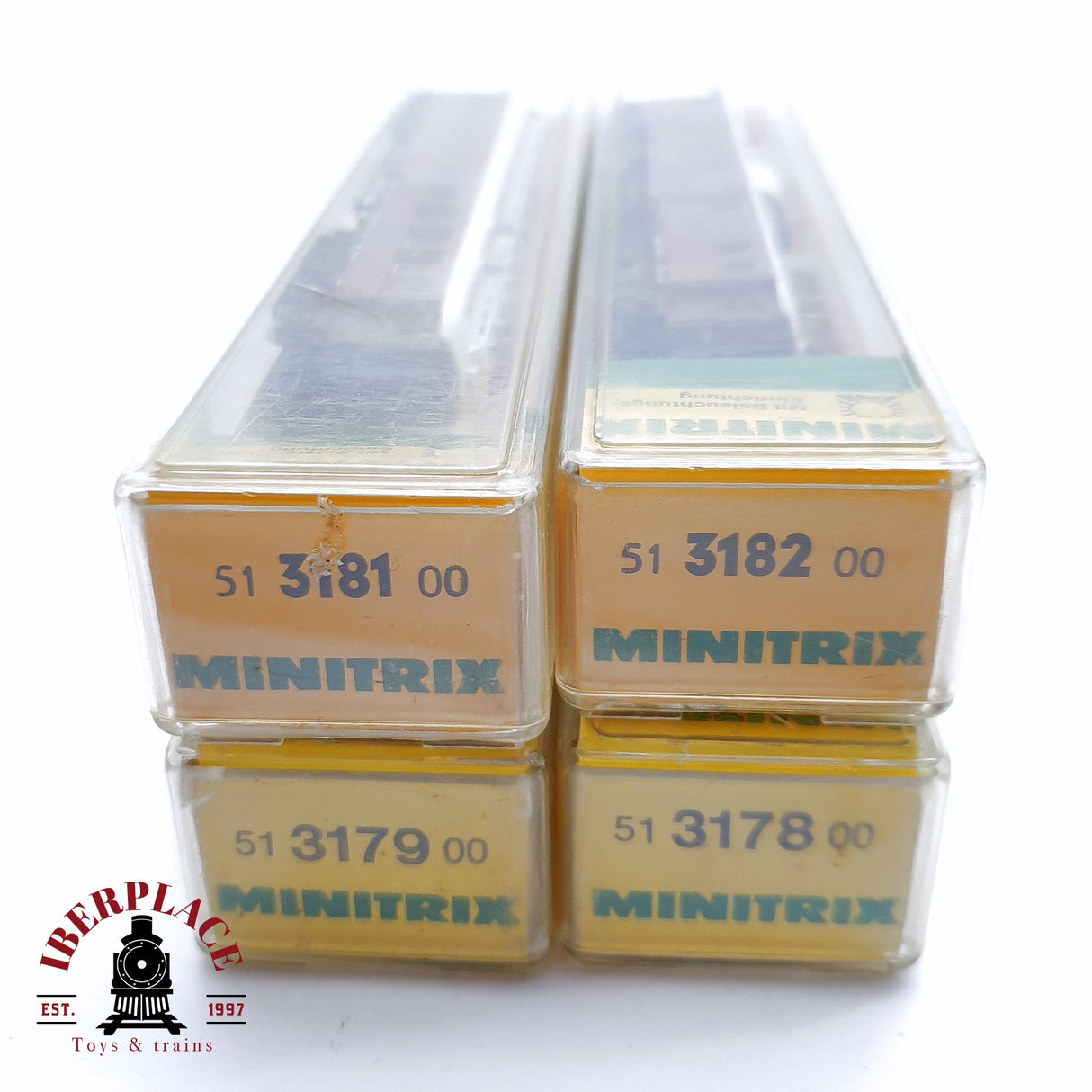 ♻️ 2da mano - Minitrix 4x 3178/79/81/82 vagones pasajero wagons lits grands express europeens N escala 1:160