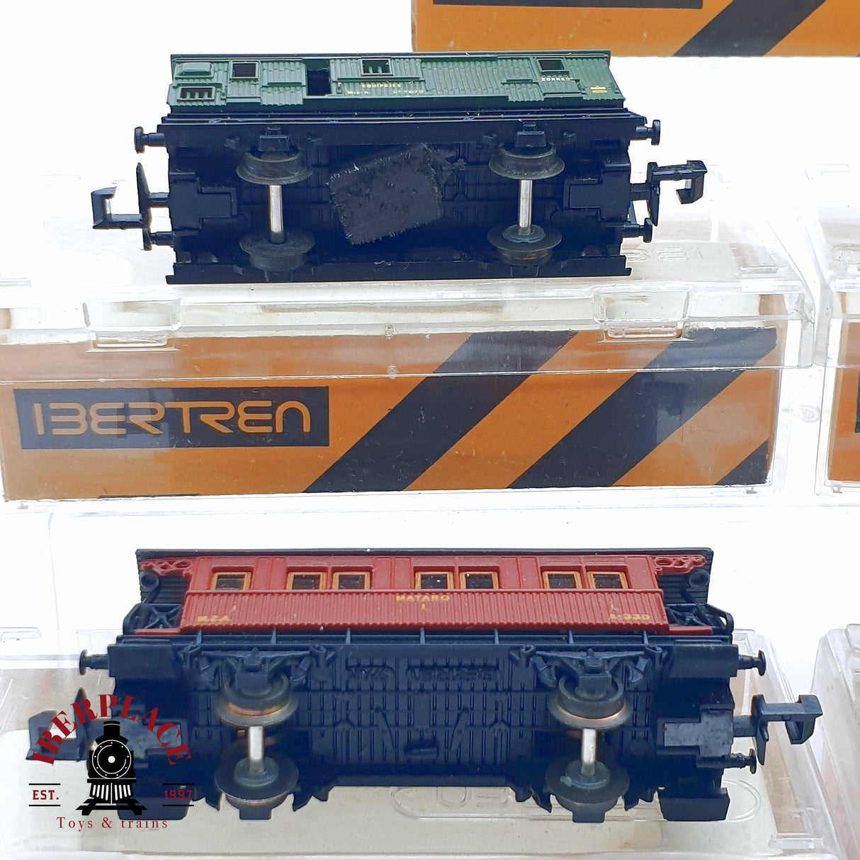 ♻️ 2da mano - IBERTREN 5x 247 371 223 vagones pasajero y equipajes RENFE N escala 1:160