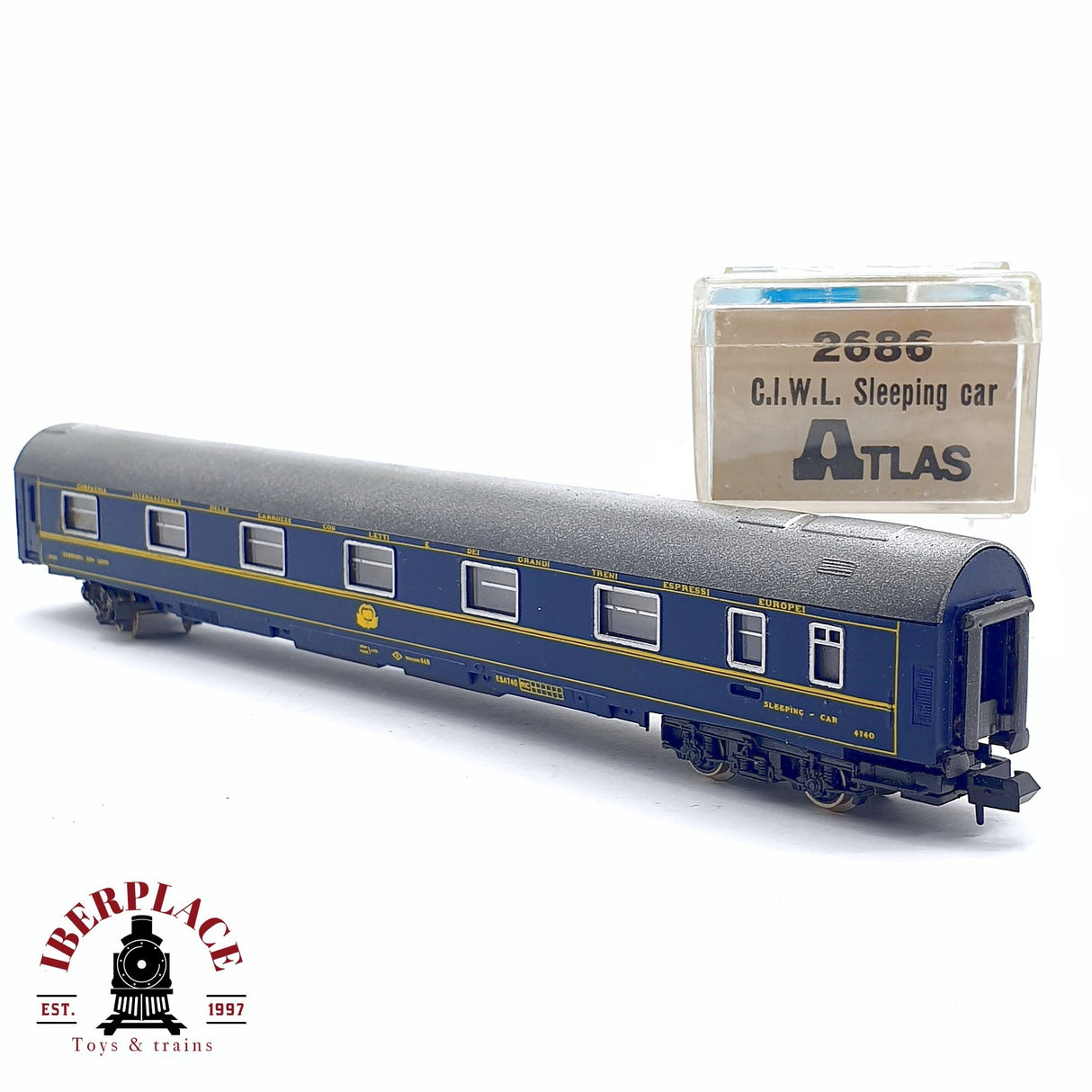 ♻️ 2da mano - Atlas 2686 vagón pasajeros coches cama express Europeens N escala 1:160
