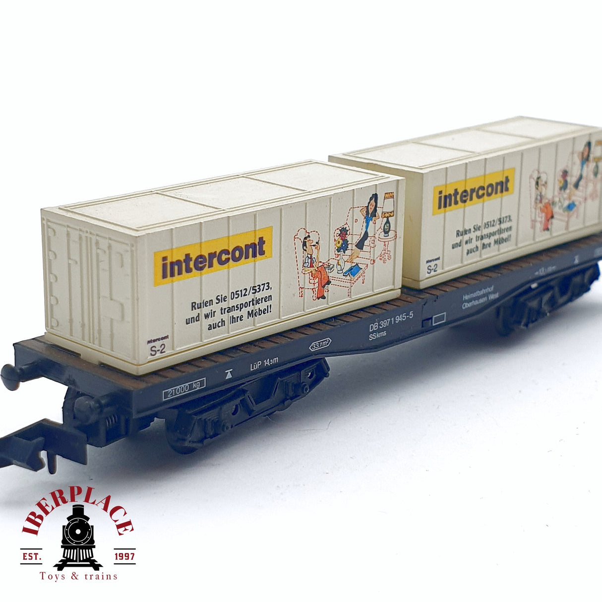 ♻️ 2da mano - Arnold 4958 vagón contenedores intercont DB N escala 1:160