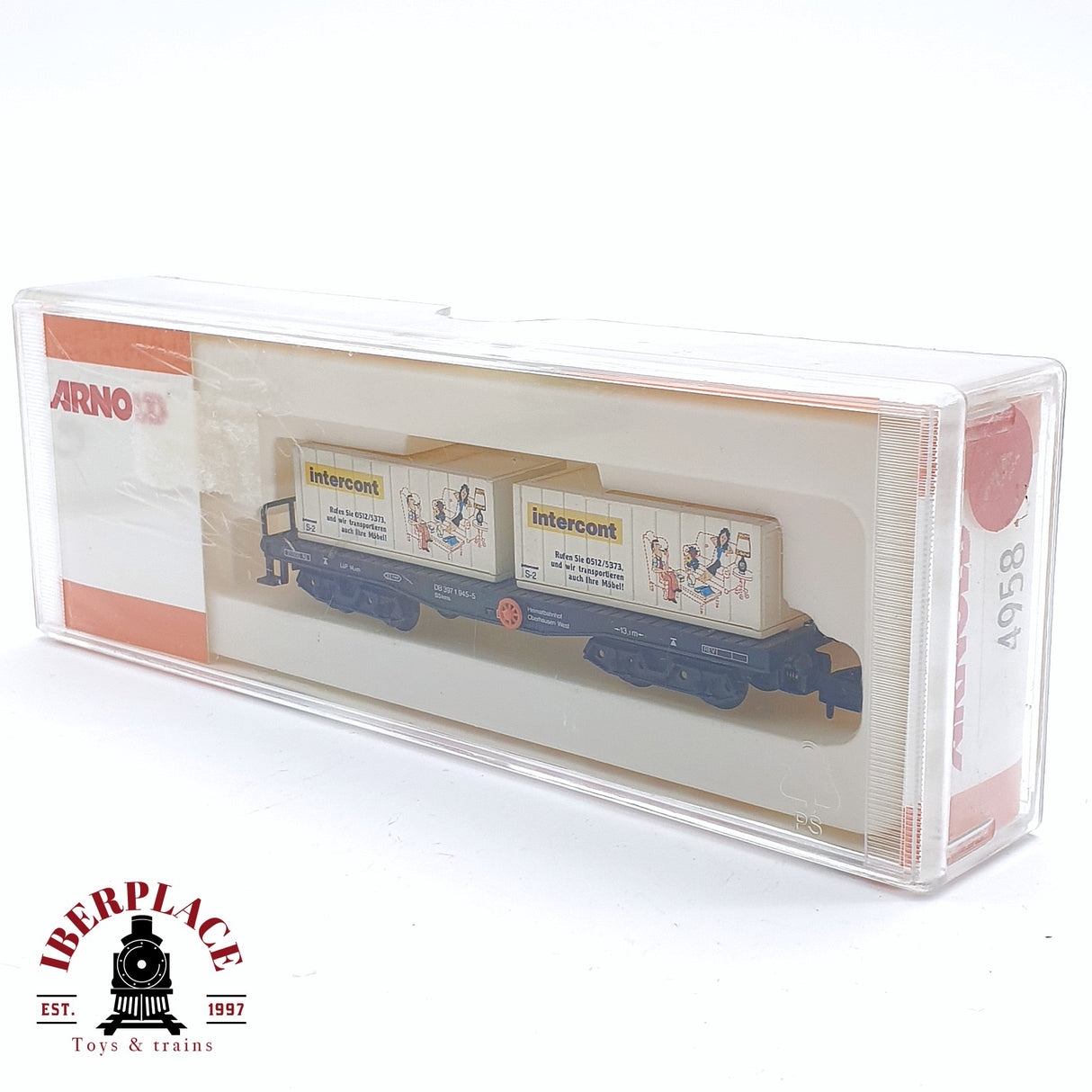 ♻️ 2da mano - Arnold 4958 vagón contenedores intercont DB N escala 1:160