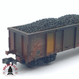 ♻️ 2da mano - Roco 25196 vagón mercancias envejecido con carbón N escala 1:160