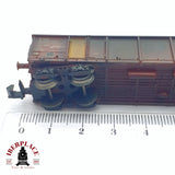 ♻️ 2da mano - Roco 25196 vagón mercancias envejecido con carbón N escala 1:160