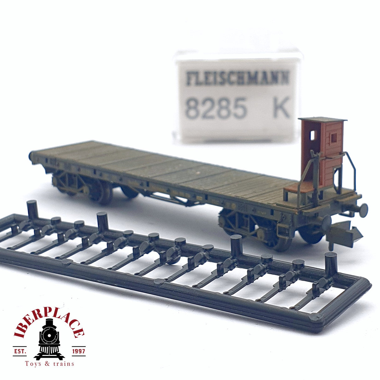 ♻️ 2da mano - Fleischmann 8255K vagón plataforma DR N escala 1:160