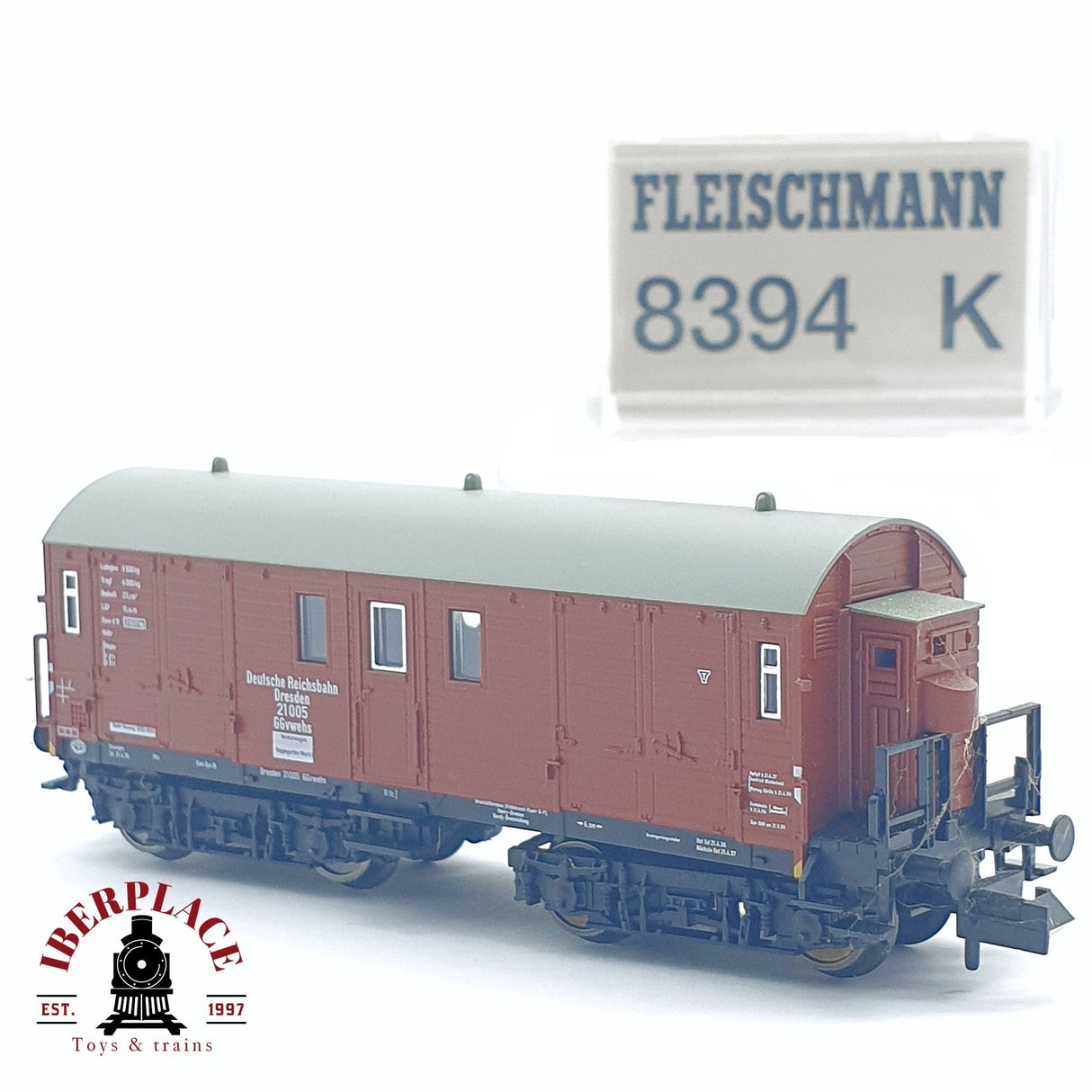 ♻️ 2da mano - Fleischmann 8394K vagón establo DR Dresden 21005 N escala 1:160