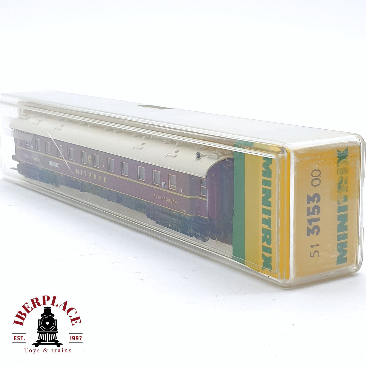 ♻️ 2da mano - Minitrix 3153 vagón pasajeros mitropa 22050 coche cama N escala 1:160