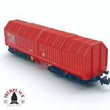 ♻️ 2da mano - Roco 25320 vagón cerrado Cargo DB Rojo N escala 1:160