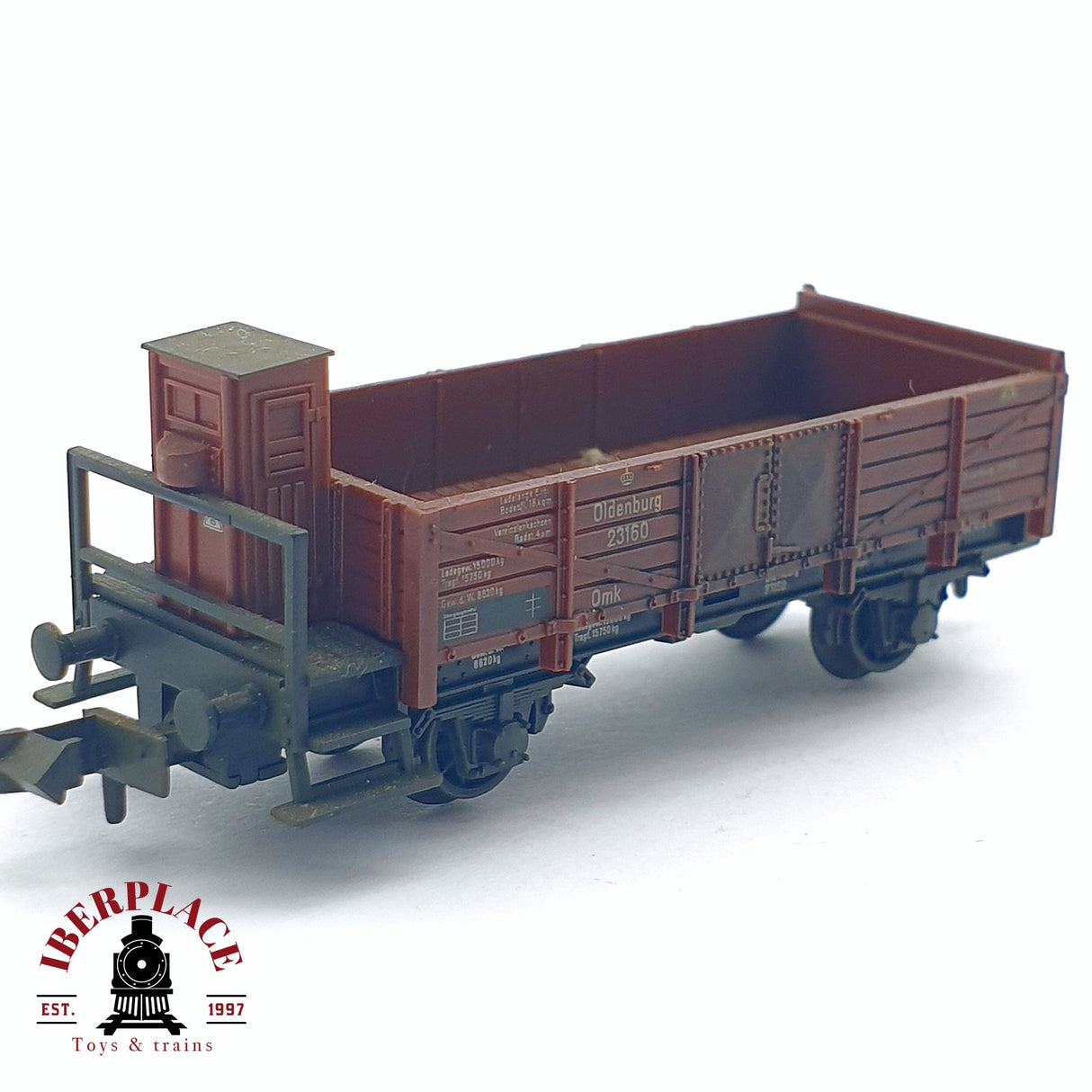 ♻️ 2da mano - Fleischmann vagón mercancias con garita 23160 N escala 1:160
