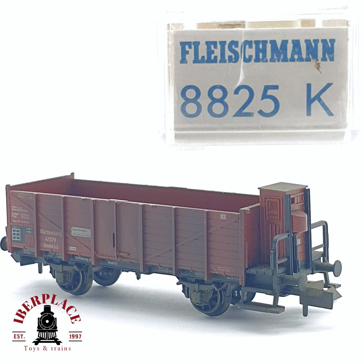 ♻️ 2da mano - Fleischmann 8825K vagón de borde alto con garita 41579 N escala 1:160