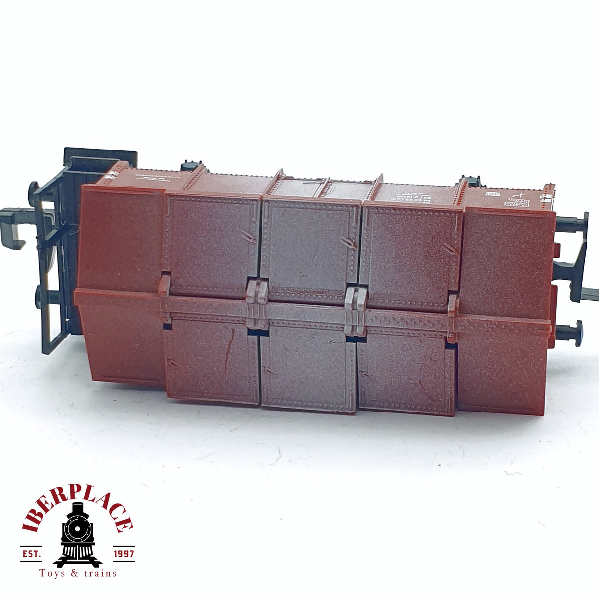 ♻️ 2da mano - Fleischmann 8210 vagón mercancias DB rojo oxido N escala 1:160