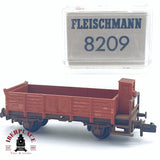 ♻️ 2da mano - Fleischmann 8209 vagón de borde alto con garita DR N escala 1:160