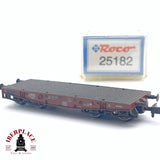 ♻️ 2da mano - Roco 25182 vagón plataforma DB  N escala 1:160