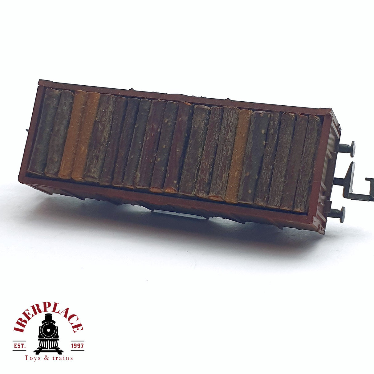 ♻️ 2da mano - Roco vagón de bordes alto con troncos de carga DB  N escala 1:160