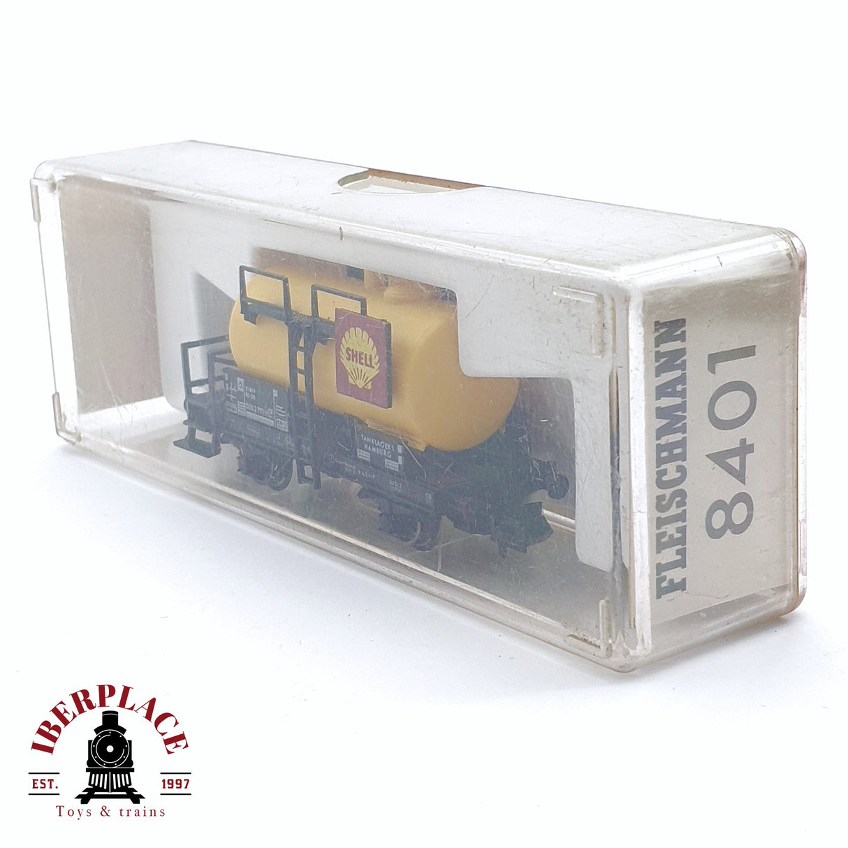 ♻️ 2da mano - Fleischmann 8401 vagon cisterna Shell DB N escala 1:160