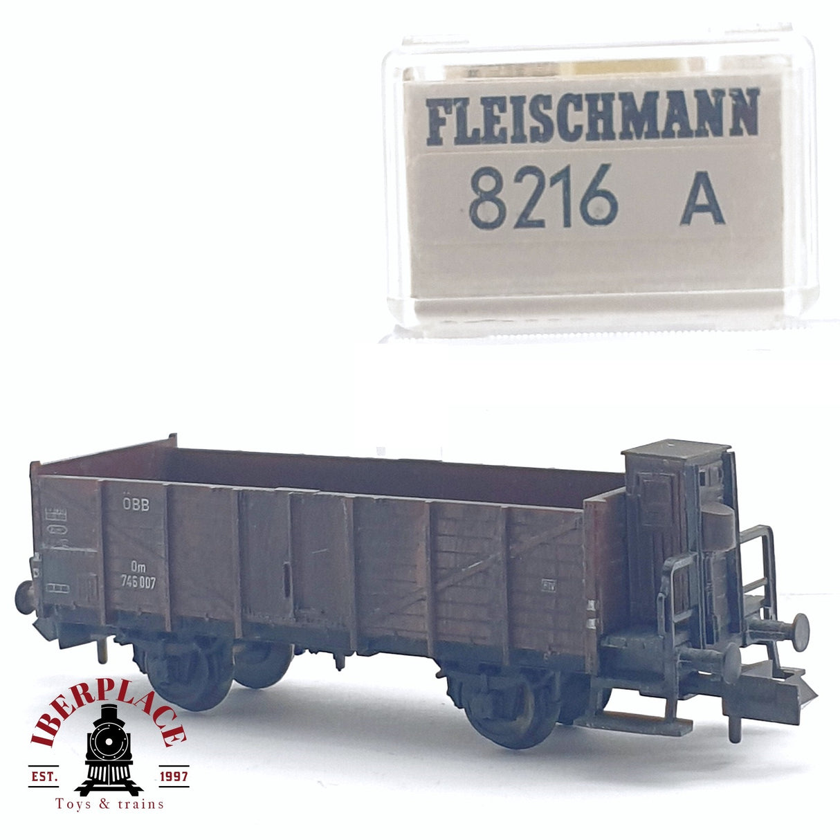 ♻️ 2da mano - Fleischmann 8216A vagón bordes altos ÖBB 746 007 N escala 1:160