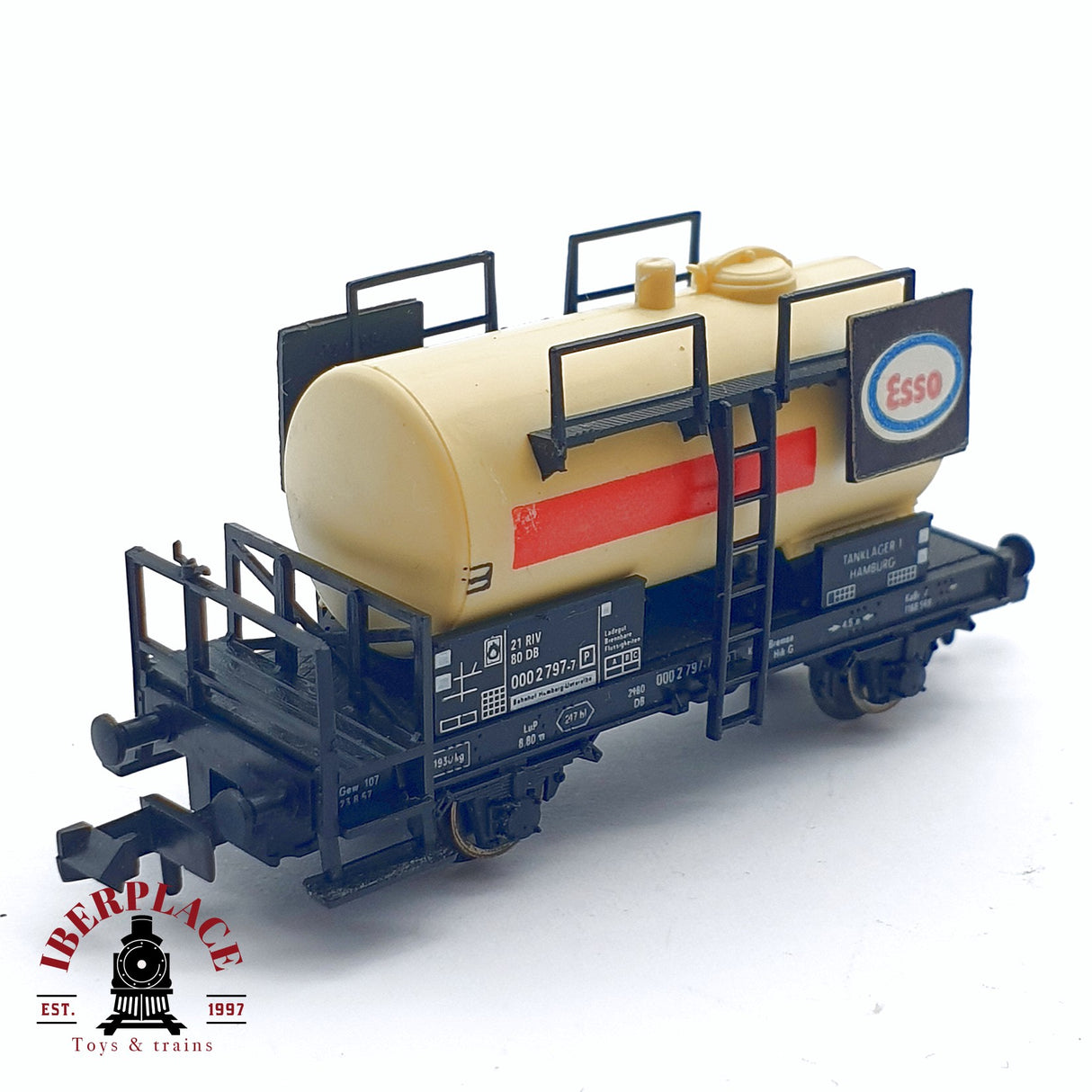 ♻️ 2da mano - Fleischmann 8400 vagón cisterna Esso DB N escala 1:160